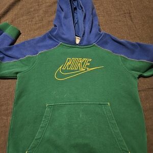 Nike Kids Green and Blue Hoodie